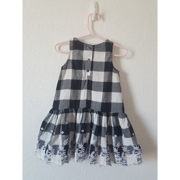 Pastourelle By Pippa & Julie Toddler Girls Gingham Black & White Dress - Picture 2 of 6